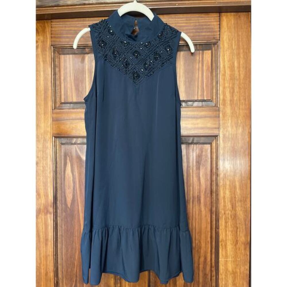 Abercrombie & Fitch bejeweled cut out back cocktail dress SMALL